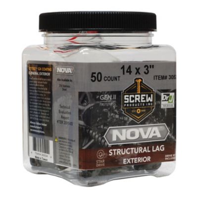 Image showing  #14x3 in. Star Drive Exterior Structural Lag Screws, 50 ct.