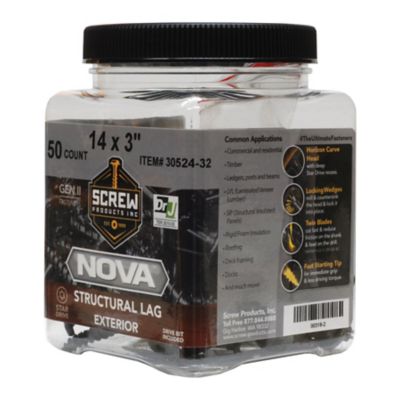 Image showing  #14x3 in. Star Drive Exterior Structural Lag Screws, 50 ct.