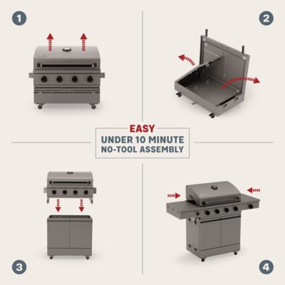 Image showing 6 th TYTUS 4-Burner Anaheim Gas Grill, 60,000 BTU, With Side Burner