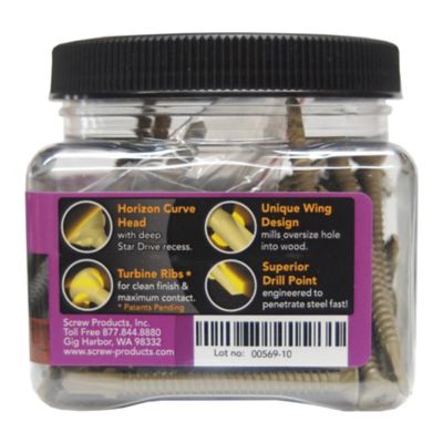 Image showing 5 th Screw Products #12x2-1/2 in. Star Drive Exterior Wood to Steel Screws, 1 lb.