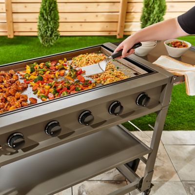 Image showing  Anaheim 5-Burner Propane Gas Flat Top Griddle, 600 sq. in., Gray