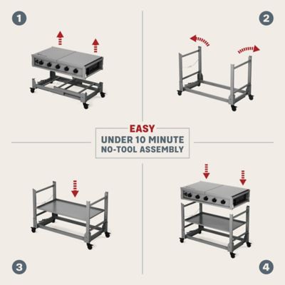 Image showing 6 th TYTUS Anaheim 5-Burner Propane Gas Flat Top Griddle, 600 sq. in., Gray