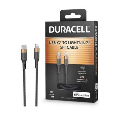 Duracell USB-C to Lightning Cable, 2-Pack