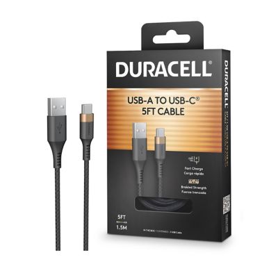Duracell USB-C to USB A Cable, 2-Pack