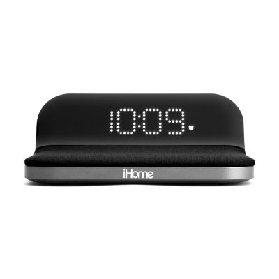 iHome Compact Alarm Clock Qi Wirls USB Charging