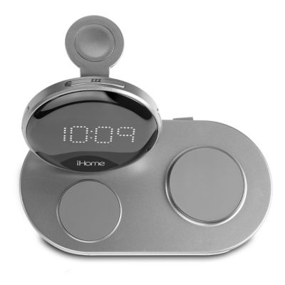 iHome 4-in-1 Alarm Clock with Qi Wireless Fast Charging