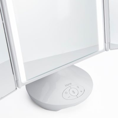 Image showing  Vanity Mirror with Lights BT Speaker Trifold Mirror USB Charging