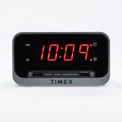 Image showing  Dual Alarm Clock with Dual USB Charging and Nightlight