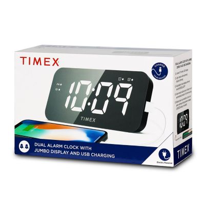 Timex Jumbo Display Alarm Clock with USB Charging