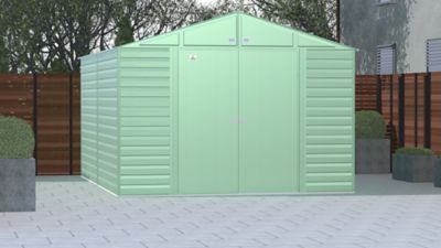 Image showing Arrow 6 ft. x 4 ft. x 6 ft. Outdoor Steel Metal Shed, Light Gray