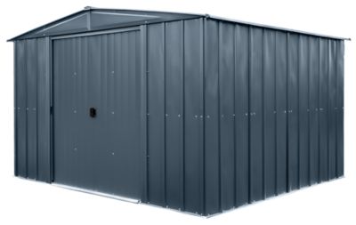Arrow 8 ft. x 8 ft. x 6 ft. Metal Shed, Light Grey