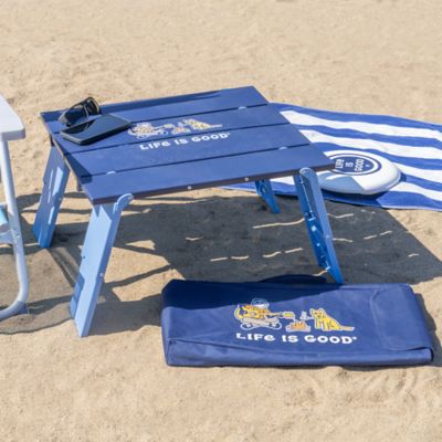 Life is Good 2 x 2 x 1 ft. Blue Family Portable Outdoor Table