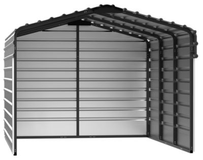 Arrow 10 ft. x 15 ft. x 7 ft. 3-Sided Carport, Eggshell