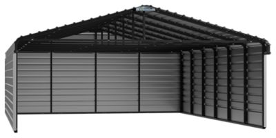 Arrow 20 ft. x 29 ft. x 7 ft. 3-Sided Carport, Eggshell
