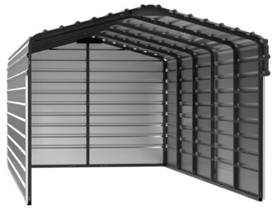 Arrow 10 ft. x 24 ft. x 7 ft. 3-Sided Carport, Eggshell