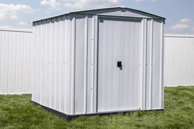 Image showing  6 x 7 x 6 ft. Outdoor Steel Shed, Light Gray