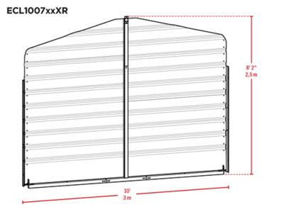 Image showing  10 ft. x 7 ft. Rear Enclosure Kit, Charcoal