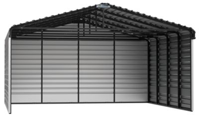 Arrow 20 ft. x 20 ft. x 9 ft. 3-Sided Carport, Eggshell