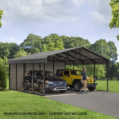 Image showing  20 ft. x 7 ft. Rear Enclosure Kit, Charcoal