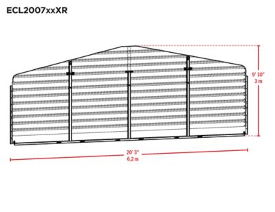 Image showing  20 ft. x 7 ft. Rear Enclosure Kit, Charcoal