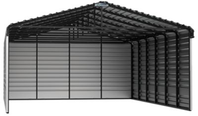 Arrow 20 ft. x 29 ft. x 9 ft. 3-Sided Carport, Eggshell