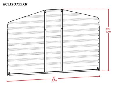 Image showing  12 ft. x 7 ft. Rear Enclosure Kit, Eggshell