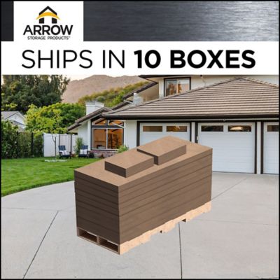 Image showing  10 ft. x 20 ft. x 7 ft. 3-Sided Carport, Charcoal