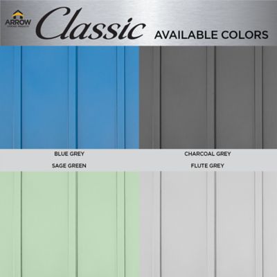 Image showing  8 x 8 x 6 ft. Outdoor Steel Shed, Gray