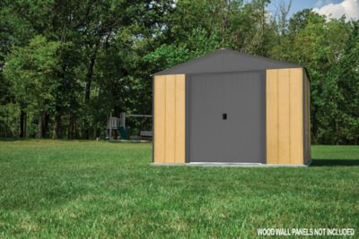 Image showing Arrow 8 ft. x 7 ft. x 6 ft. Outdoor Steel Metal Shed, Gray
