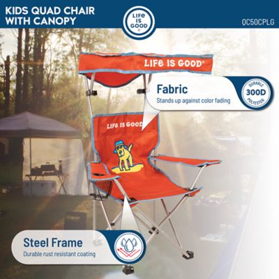 Image showing  2 x 2 x 3ft. Orange Kids Quad Chair with Canopy 1