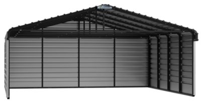 Arrow 20 ft. x 20 ft. x 7 ft. 3-Sided Carport, Eggshell