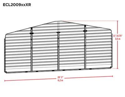 Image showing  20 ft. x 9 ft. Rear Enclosure Kit, Charcoal