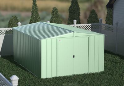 Image showing  10 x 14 x 6 ft. Outdoor Steel Shed, Green