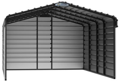 Arrow 12 ft. x 20 ft. x 7 ft. 3-Sided Carport, Eggshell