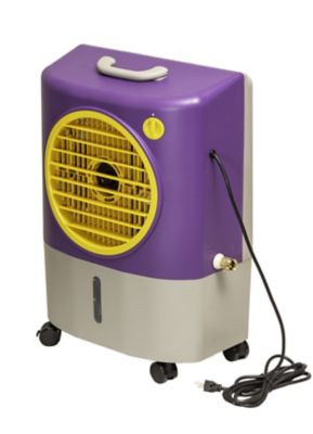 Image showing  2-Speed Outdoor High-Velocity Cooling Fan, 1,300 CFM, Purple/Gold