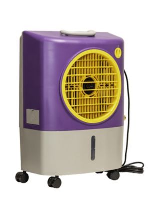 Image showing  2-Speed Outdoor High-Velocity Cooling Fan, 1,300 CFM, Purple/Gold