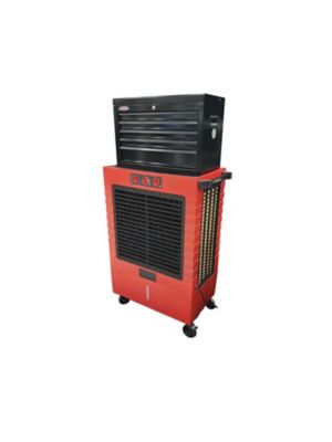 Image showing  M270 3-Speed High-Velocity Cooling Fan, 5,300 CFM, Red Tool Top with Handle