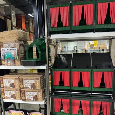 Image showing 7 th Hatching Time 3 Section Nesting Box, Front Collection for 30 birds