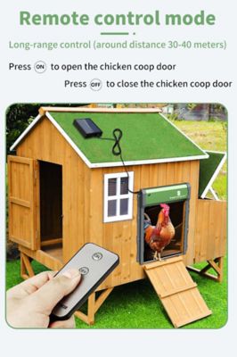 Image showing 8 th Hatching Time Sungate Solar Powered Automatic Chicken Coop Door with Remote