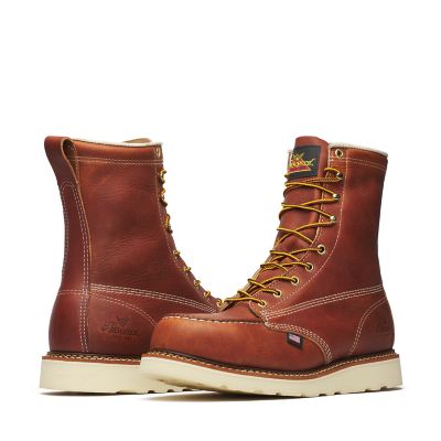 Image showing  Men's American Heritage Tobacco Safety Moc Toe Maxwear Wedge Boots, 8 in.