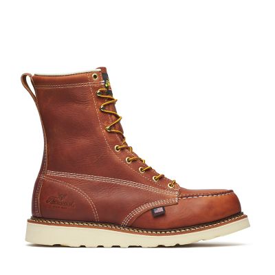 Image showing  Men's American Heritage Tobacco Safety Moc Toe Maxwear Wedge Boots, 8 in.