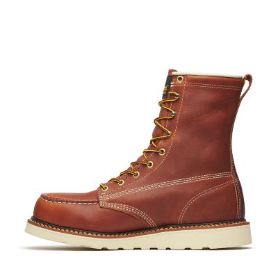 Image showing  Men's American Heritage Tobacco Safety Moc Toe Maxwear Wedge Boots, 8 in.