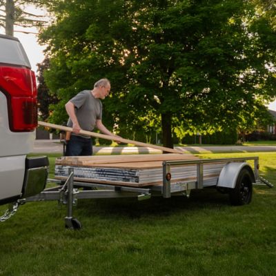 Image showing  6 ft. x 8 ft. Galvalume Railside Utility Trailer, 1,548 lb. Max Capacity