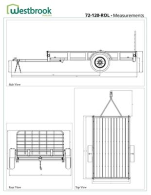 Image showing  6 ft. x 10 ft. Galvalume Railside Utility Trailer, 2,100 lb. Max Capacity