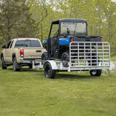 Image showing  6 ft. x 10 ft. Galvalume Railside Utility Trailer, 2,100 lb. Max Capacity