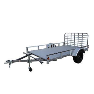 Image showing  6 ft. x 10 ft. Galvalume Railside Utility Trailer, 2,100 lb. Max Capacity
