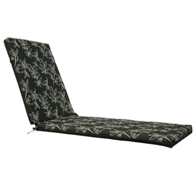 Image showing  Printed Lounger Cushion 22 x 73 in Black and White