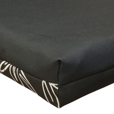 Image showing  Printed Lounger Cushion 22 x 73 in Black and White