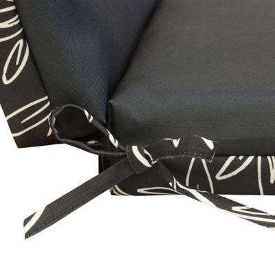 Image showing  Printed Lounger Cushion 22 x 73 in Black and White
