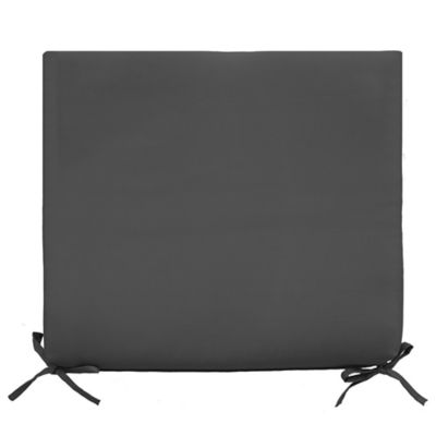 Image showing  Solid Olefin Textured Arm Chair Cushion 18 x 19 in Black